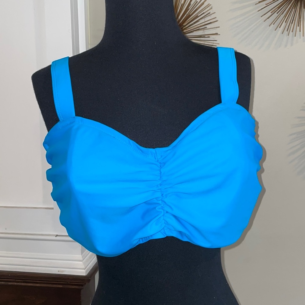 Ashley Stewart plus size adjustable straps bikini top